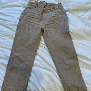 Men’s Linen Fatigue Pants - Tan